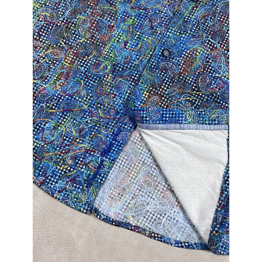 Robert Graham Shirt Size XXL Gustave Multicolored Paisley Flip Cuff Button Down - Picture 7 of 10